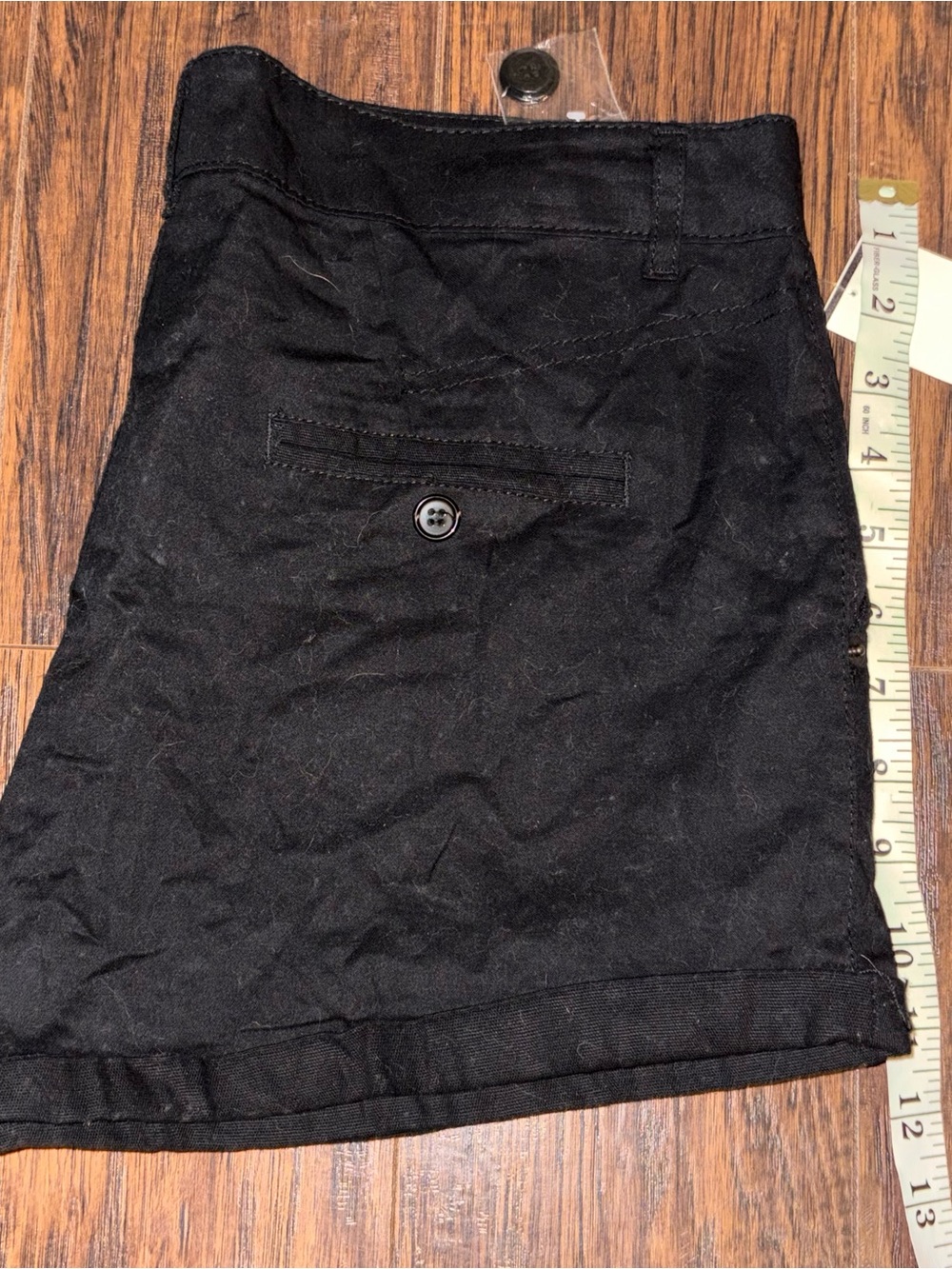 Ambiance Black Button-Front Mini Skirt